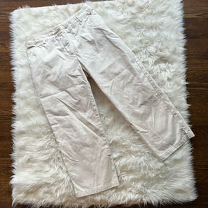 J Jill Womens Capri Pants White Mid Rise Flat Front Slash Pockets Petites 6P